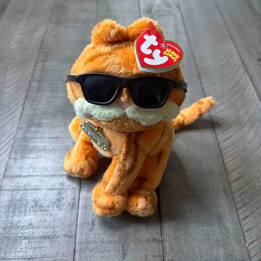 Ty Beanie Babies 2004 Garfield the Movie Cat Plush – Sunglasses – Mint with Tag